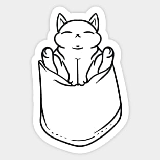 Pocket Cat  Cute Sticker